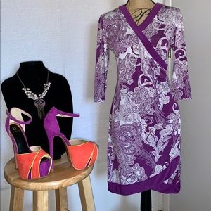 IMAN Faux Wrap Dress - Size Medium